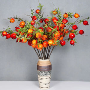 Cành Lựu Giả Trang Trí Tết Cắm Bình Lọ 7 Quả Dài 90 cm