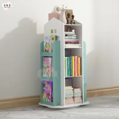 🌟SG STOCK🌟360° Rotating bookshelf Free Standing Storage Rack Children Bookshelf Rotating Children Bookshelf