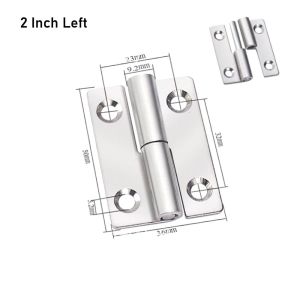 NOBLELUX 1Pcs Window Accessories Detachable Hinge 304 Stainless Steel 1.5/2/2.5/3/4 Inch Door Hinges Durable Flag Shape Removable Hinge Window Door Cabinet Cupboard