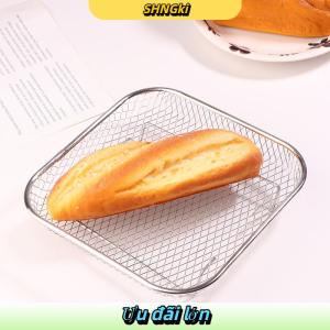 SHNGki 1PC Nồi chiên không khí giá Stackable Nướng Giá thép không gỉ Nướng Giỏ chống dính Airfryer khay dây giá Giỏ nhà bếp tiện ích