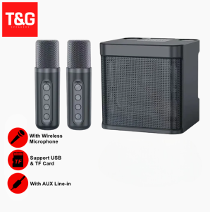 KD-203 Bluetooth V5.0  Speaker with 2 Wireless Microphones KTV Stereo Big Sound Karaoke SET