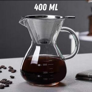 Borosilicate Water Pitcher Transparent Glass with Removable Strainer Heat Cold Resistant Measuring Scale Pitcher For Tea