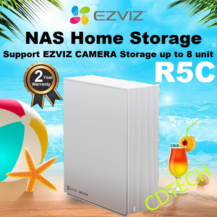 EZVIZ R5C Home Storage NAS Support up to 8 EZVIZ Camera Private Data Base Back Up Home Cloud ASUSTOR 3.5"EZVIZ NVR