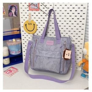 PRIMEPICKGLOBAL Nylon Crossbody Bag Large Capacity Cute Tote Bag Kawaii Shoulder Bag