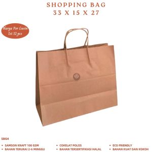 Tas Belanja Paper Bag Shopping Bag 33X15X27 (Isi 10 Pcs-SBG4)