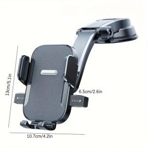 SEAMETAL Rotatable Car Phone Holder Dashboard Windshield Suction Cup Mobile Cellphone Mount CP Support fit 4-7in 360°