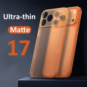 Original Ultra-thin Translucent Matte Case For iPhone 17 Air 16 15 14 13 Pro Max Protect Camera Button Shockproof Hard PC Cover
