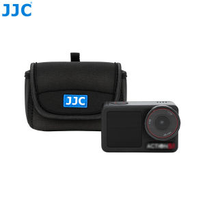 JJC High-elasticity Neoprene Compact Camera Pouch Bag For Action Cameras Compatible With DJI OSMO Action 3/4/5 ProInsta360 Ace Pro 2GoPro HERO 11/12/13 Black & More Sport CameraWaterproof Dustproof Shockproof & Scratch Resistant