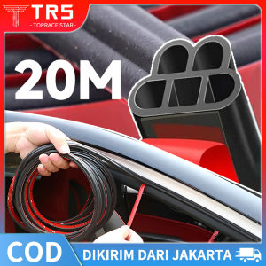 20 Meter Karet Peredam Pintu Mobil Car Door Sealing Strip Adhesive Car Universal Sound Insulation Rubber Seal Strip Rubber 5 Lubang