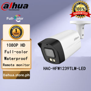 Dahua CCTV Camera 2MP/5MP Full-color(HFW1239TLM-A-LED) Starlight 3.6mm 40m LED distance Waterproof Outdoor Analog Camera
