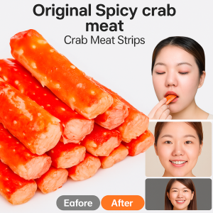 เนื้อปูคิงแครบ ฮอกไกโดคัดสรร เนื้อปูสด รสเผ็ด ของว่างประจำวัน帝王蟹整条蟹腿肉