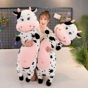 70CM/100CM Cute Soft Cartoon Cow Plush Doll Stuffed Toy Sleeping Hug Pillow Kid Boy Girl Birthday Gift Home Decoration