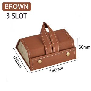 ที่เก็บแว่นตา หนังPU ขนาดพกพาสําหรับเดินทาง 3ช่อง 5ช่อง