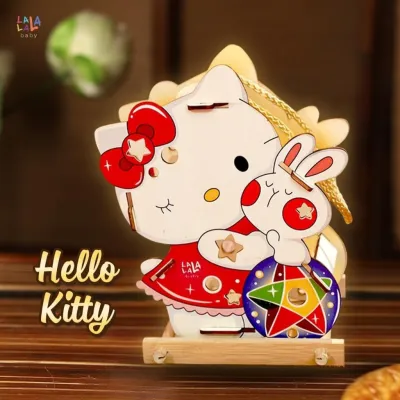 Đèn lồng trung thu gỗ Lồng Đèn Gỗ cho bé tự tô màu cho bé thoả sức sáng tạo - Lana Queen