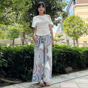 CJP HOME  กางเกงขายาวผู้หญิงเเฟชั่นหม่ล่าสุด สินค้าขายดี ลายสุดสวย ทันสมัย เนื้อผ้าคุณภาพดี ใส่สบายระบายอากาศได้ดีไม่ร้อน สินค้าพร้อมส่ง