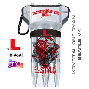 L STYLE KRYSTAL ONE Dart Case - Ryan Searle - V4 KRYSTAL CLEAR BLACK DARTS CASE (bekas dart)
