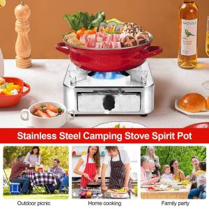 เตาแอลกอฮอล์พาเตา ตั้งแคมป์สำหรับการตั้งแคมป์กลาง แจ้งปิกนิกสวนบาร์บีคิว