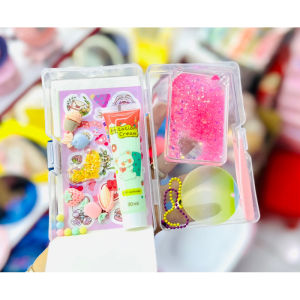 Set DIY Tự Làm Móc Khoá Kim Tuyến Nước Chảy Bằng Keo Kem Hot Hit