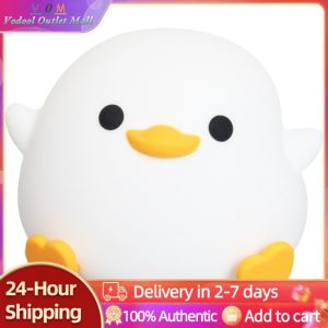 Colorful Silicone Duck Night Light for Kids Room Soft Light Eye Friendly Atmosphere Decor