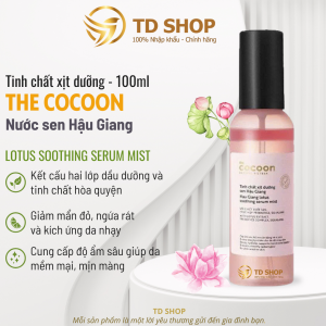 Tinh chất xịt dưỡng da thuần chay Cocoon Sen Hậu Giang dưỡng ẩm da nhạy cảm 100ml - TD Shop