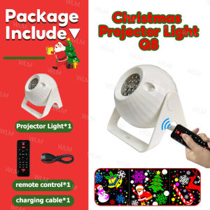 Christmas Holiday LED Projector Light Multi-pattern Snowflake Laser 3D Effects Remote Control and Timer Function IP65 Waterproof Design Suitable for Indoo Outdoor Use Perfect for Christmas Birthday Parties and Garden Landscape Decoration