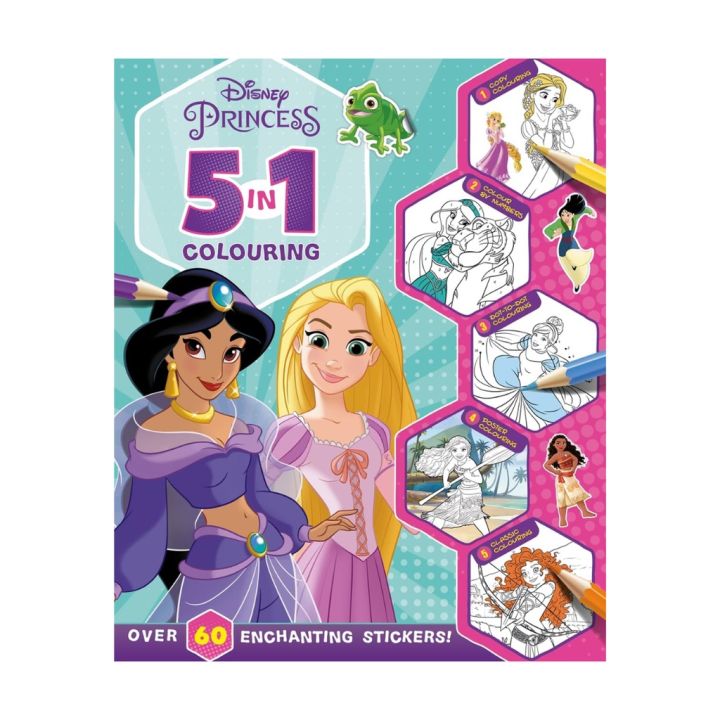 Disney%20Princess%205%20In%201%20Colouring%20Book%20With%2060+%20Stickers%20&%20Fun%20Activities%20-%20Image%202