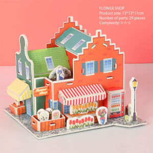 WEIHUIMEI เด็ก 3D รุ่นของปริศนาแม่และเด็กแบบโต้ตอบการศึกษากระดาษแข็งประกอบบ้านของเล่นปริศนาของขวัญสำหรับเด็ก