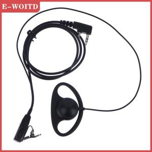 【E-WOITD】 ชุดหูฟังสายเดี่ยวไมโครโฟน PTT ไมค์รูปตัว D หูฟังวิทยุสองขา walkie talkie สำหรับ Kenwood Baofeng TYT เบ็ดหู