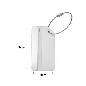 4pcs 8x4cm Aluminum Alloy Name Card Luggage Tag Suitcase Identification Tags Travel Case ID Tag