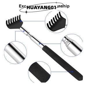 HUAYANG01 [HOT FASHION] Steel Retractable Itching Rake Scratcher Telescopic Massage Tool Back Scratcher