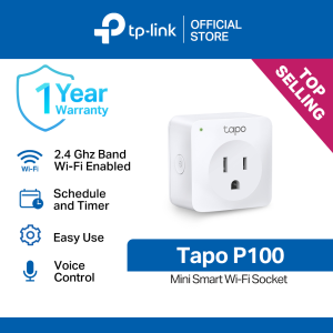 TP-Link Official Store | Tapo P100 | Mini Smart Home Alexa Voice Command WiFi Outlet Surge Protector Adaptor Plug