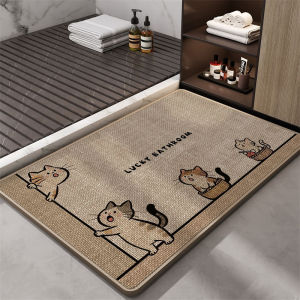 Thảm lót sàn dệt Thảm lót sàn thảm cao su đáy chống trượt thấm nhanh khô chống mài mòn cửa nhà vệ sinh mat