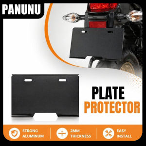 Motorcycle Plate Number Protector License Plate Holder Stainless Metal Universal Black Rustproof