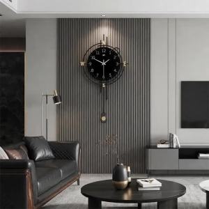 Sacesr Luxury Modern Wall Clocks Minimalist Geometric Shape Creative Large‑size Silent Office Wall Clock Living Dining Room Home Decor N7Y3P