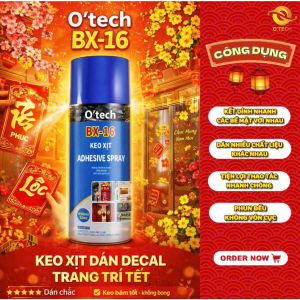 Keo Xịt Đa Năng Otech BX-16 (450ml/10oz) - Adhesive Spray Dán Giấy Quảng Cáo Poster Vải Da