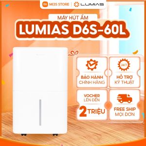 Máy Hút Ẩm Kiêm Lọc Không Khí Lumias D6S-60L | 60L/Ngày HEPA H13 Ion Bạc Diện Tích 160m²