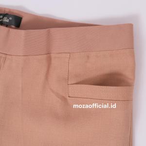 Cellia Celana Kerja Wanita Kantor Formal Soft Brown Pinggang Karet  Jumbo S M L XL XXL 4L 5L 6L