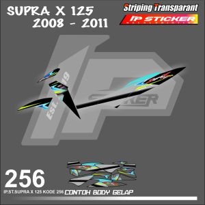 SUPRA X125 2008-2011 (COD) STIKER STRIPING MOTOR HONDA SUPRA X125 HOLOGRAM DAN TRANSPARAN