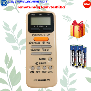 Điều khiển điều hòa TOSHIBA nút cam remote máy lạnh TOSHIBA - Tặng kèm pin