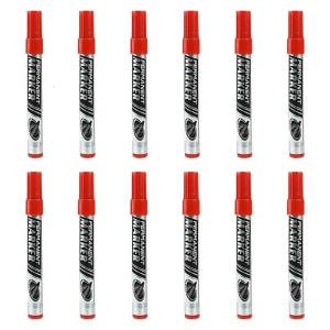12Pcs 0.7mm Fine Tip Permanent Markers For Labeling Writing On Paper Plastic Discs Logistics Packaging Office Supplies