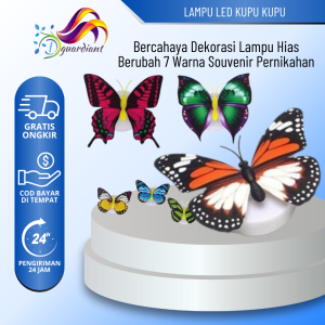 LED Kupu Kupu / LED Dekorasi / Lampu Kupu Led Berubah 7 Warna / LED Butterfly ( isi 1 )