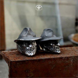 Pewterland Ringskull Freddy Cincin Tengkorak Bahan Logam Timah Pria dan Wanita