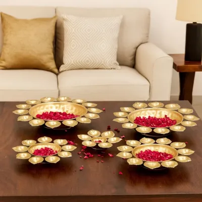 Celson ( SG Seller ) Era Diya Urli Set of 5 tealight candle holder