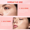 SHEGLAM Melon Melt Glow Primer Hydrating Niacinamide Serum Primer Watermelon Pink Face Primer.