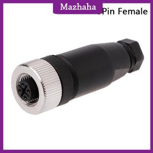 Mazhaha 1Pc M12 sensor connector 3 4 5 pin male female straight right angle plug