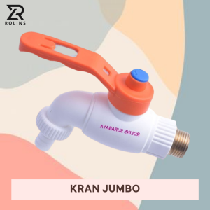 Keran Air Tembok 1/2 3/4 inch Kran Jumbo PVC PRR Drat Kuningan Engkol