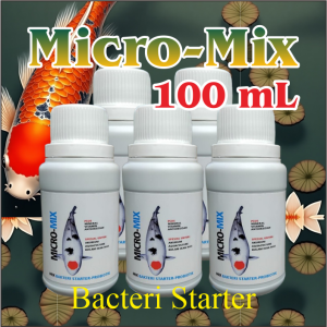 MICRO-MIX 100 mL | BAKTERI STARTER Untuk Koi Penjernih Air dan Pengurai Amonia Pada Akuarium Aquaculture Kolam Ikan Koi dan Ikan Hias Air Tawar | Air Laut