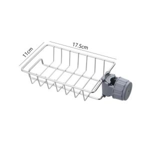 【3 วันจัดส่ง】 ชั้นวางฟองน้ำ ชั้นวางอ่างล้างจาน ที่วางของติดก๊อกน้ำ ที่วางของ ติดก๊อกน้ำชั้นวางของสแตนเลส สำหรับอ่างล้างจานเ