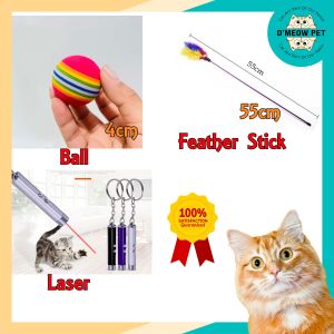 3 In Set LED Cat Kitten Fun Laser Light Fun Ball Stick permainan kucing bola laser