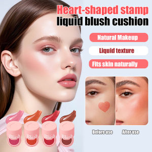 💖New Love-Shaped Cream Blush Long-Lasting Velvet Blush Not Easy to Fall off Highlighter Powder Add Brightness Single-Color Blush Affordable Cosmetics